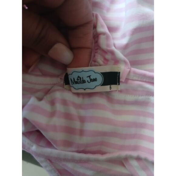MATILDA JANE Pink Striped Girl  Dress Size 6 - Picture 3 of 3